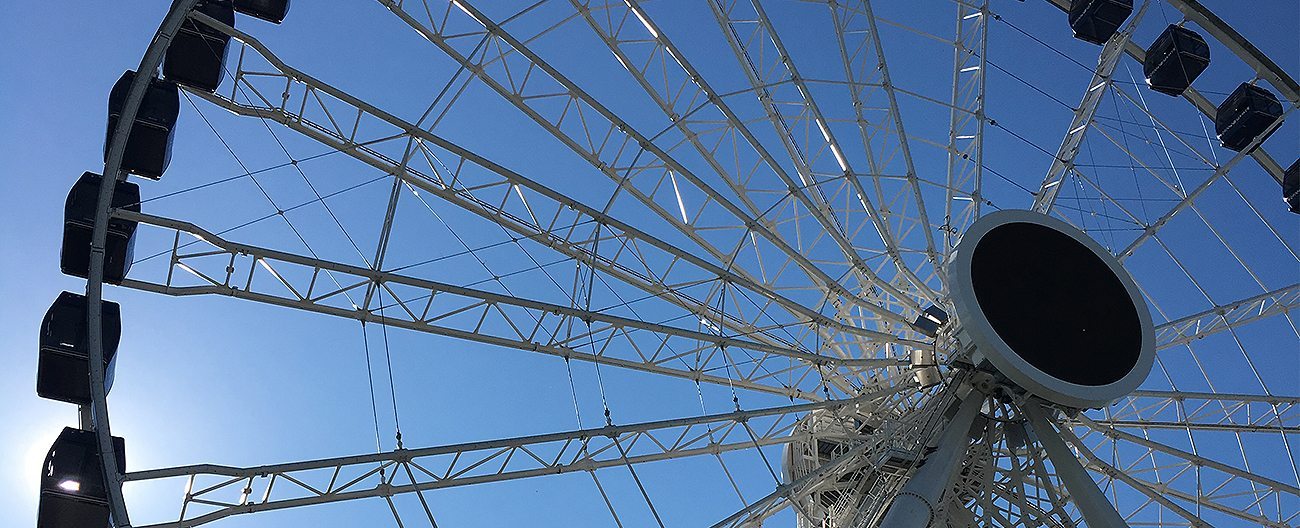 The Ferris Wheel at Chicago's Navy Pier where Seismic Colorseal was installed.