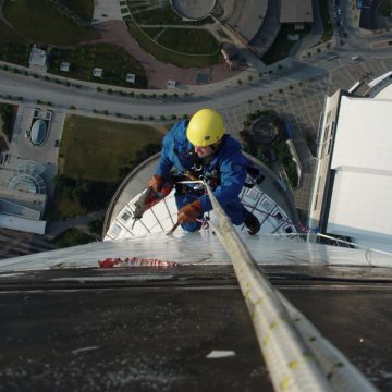 GFRP panel expansion joint removal, repair and replacement using Colorseal