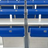 EMSEAL's DSM System installed in metal bleachers at SDSU Stadium.