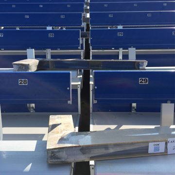 Custom-90's make stadium expansion joint sealing easy to execute while ensuring continuity of seal through tread and riser plane changes.