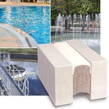 Fuentes, agua potable, tratamiento de aguas residuales, piscinas y parques acuáticos son aplicaciones para Submerseal.