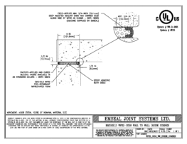 EMSHIELD WFR2 2-Hour Fire-Rated Wall-to-Wall Inside Corner 1/2 inch Firerated Expansion Joint