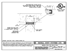 EMSHIELD WFR2 2-Hour Fire-Rated Wall-to-Head of Wall 1 inch Firerated Expansion Joint