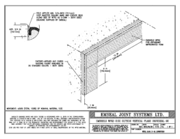 EMSHIELD WFR2 2-Hour Fire-Rated Outside Vertical Transition 1 inch Firerated Expansion Joint