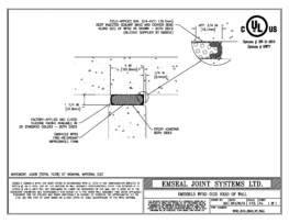 EMSHIELD WFR2 2-Hour Fire-Rated Wall-to-Head of Wall 1 1/4 inch Firerated Expansion Joint