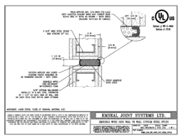 EMSHIELD WFR2 2-Hour Fire-Rated Wall-to-Wall Gypsum -- Steel Stud 1 1/4 inch Firerated Expansion Joint