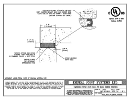 EMSHIELD WFR2 2-Hour Fire-Rated Wall-to-Wall Inside Corner 1 1/4 inch Firerated Expansion Joint