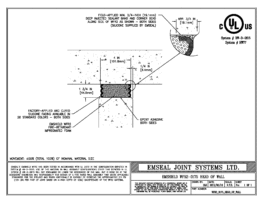 EMSHIELD WFR2 2-Hour Fire-Rated Wall-to-Head of Wall 1 3/4 inch Firerated Expansion Joint