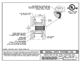 EMSHIELD WFR2 2-Hour Fire-Rated Wall-to-Wall Gypsum -- Steel Stud 1 3/4 inch Firerated Expansion Joint