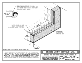 EMSHIELD WFR2 2-Hour Fire-Rated Inside Vertical Transition 2 inch Firerated Expansion Joint