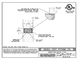 EMSHIELD WFR2 2-Hour Fire-Rated Wall-to-Wall 2 inch Firerated Expansion Joint