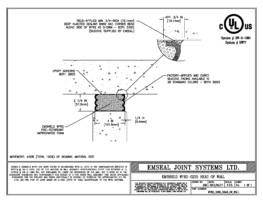 EMSHIELD WFR2 2-Hour Fire-Rated Wall-to-Head of Wall 2 1/4 inch Firerated Expansion Joint