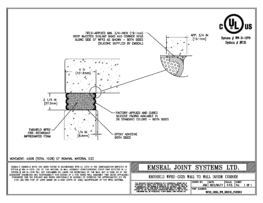 EMSHIELD WFR2 2-Hour Fire-Rated Wall-to-Wall Inside Corner 2 1/4 inch Firerated Expansion Joint