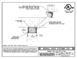 EMSHIELD WFR2 2-Hour Fire-Rated Wall-to-Head of Wall 2 1/2 inch Firerated Expansion Joint