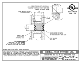 EMSHIELD WFR2 2-Hour Fire-Rated Wall-to-Wall Gypsum -- Steel Stud 2 1/2 inch Firerated Expansion Joint