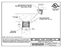 EMSHIELD WFR2 2-Hour Fire-Rated Wall-to-Head of Wall 3 inch Firerated Expansion Joint