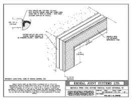 EMSHIELD WFR2 2-Hour Fire-Rated Outside Vertical Transition 3 1/4 inch Firerated Expansion Joint