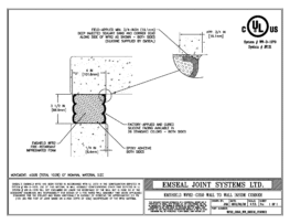 EMSHIELD WFR2 2-Hour Fire-Rated Wall-to-Wall Inside Corner 3 1/2 inch Firerated Expansion Joint