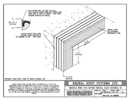 EMSHIELD WFR2 2-Hour Fire-Rated Outside Vertical Transition 3 3/4 inch Firerated Expansion Joint