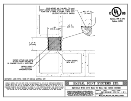 EMSHIELD WFR2 2-Hour Fire-Rated Wall-to-Wall Inside Corner CMU Block 3 3/4 inch Firerated Expansion Joint