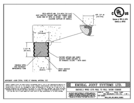 EMSHIELD WFR2 2-Hour Fire-Rated Wall-to-Wall Inside Corner 3 3/4 inch Firerated Expansion Joint