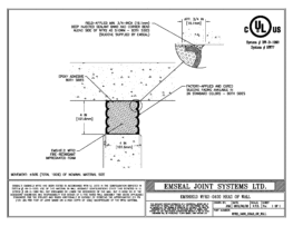 EMSHIELD WFR2 2-Hour Fire-Rated Wall-to-Head of Wall 4 inch Firerated Expansion Joint