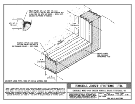 EMSHIELD WFR2 2-Hour Fire-Rated Inside Vertical Transition 4 inch Firerated Expansion Joint