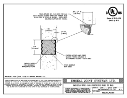 EMSHIELD WFR2 2-Hour Fire-Rated Wall-to-Wall 4 inch Firerated Expansion Joint