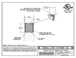 EMSHIELD WFR2 2-Hour Fire-Rated Wall-to-Wall 4 1/4 inch Firerated Expansion Joint