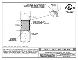 EMSHIELD WFR2 2-Hour Fire-Rated Wall-to-Wall 4 1/2 inch Firerated Expansion Joint