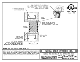 EMSHIELD WFR2 2-Hour Fire-Rated Wall-to-Wall Gypsum -- Steel Stud 4 1/2 inch Firerated Expansion Joint