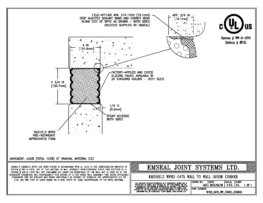 EMSHIELD WFR2 2-Hour Fire-Rated Wall-to-Wall Inside Corner 4 3/4 inch Firerated Expansion Joint