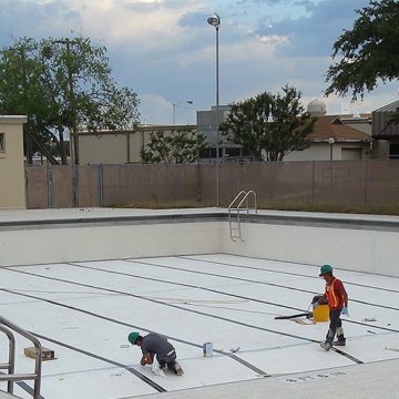 Swimming pool expansion joints replaced with Submerseal at Fort Hood