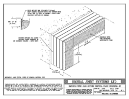 Emshield WFR2 2-Hour Fire-Rated Outside Vertical Transition 5 inch Firerated Expansion Joint