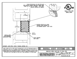 Emshield WFR2 2-Hour Fire-Rated Wall-to-Wall CMU Block 5 inch Firerated Expansion Joint