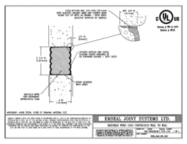 Emshield WFR2 2-Hour Fire-Rated Wall-to-Wall 5 1/4 inch Firerated Expansion Joint