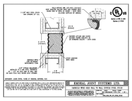 Emshield WFR2 2-Hour Fire-Rated Wall-to-Wall Gypsum -- Steel Stud 5 1/4 inch Firerated Expansion Joint