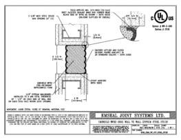 Emshield WFR2 2-Hour Fire-Rated Wall-to-Wall Gypsum -- Steel Stud 5 1/2 inch Firerated Expansion Joint