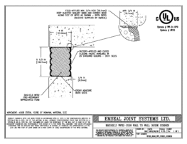 Emshield WFR2 2-Hour Fire-Rated Wall-to-Wall Inside Corner 5 1/2 inch Firerated Expansion Joint