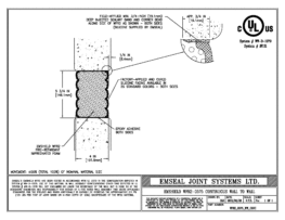 Emshield WFR2 2-Hour Fire-Rated Wall-to-Wall 5 3/4 inch Firerated Expansion Joint