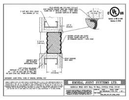 Emshield WFR2 2-Hour Fire-Rated Wall-to-Wall Gypsum -- Steel Stud 5 3/4 inch Firerated Expansion Joint