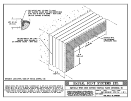 Emshield WFR2 2-Hour Fire-Rated Outside Vertical Transition 6 inch Firerated Expansion Joint