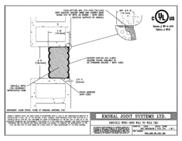 Emshield WFR2 2-Hour Fire-Rated Wall-to-Wall CMU Block 6 inch Firerated Expansion Joint