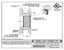 Emshield WFR2 2-Hour Fire-Rated Wall-to-Wall Gypsum -- Steel Stud 6 inch Firerated Expansion Joint