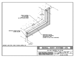 COS_0100_U-90_UPTURN Seismic Colorseal Wall Expansion Joint Universal 90 Upturn