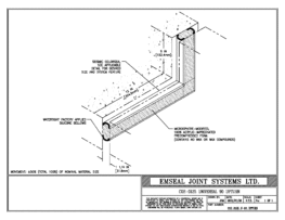 COS_0125_U-90_UPTURN Seismic Colorseal Wall Expansion Joint Universal 90 Upturn