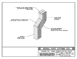 Expansion Joint Details: RoofJoint to Colorseal Solid Wall Expansion Joint EMSEAL