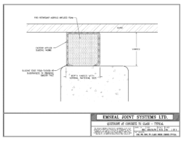 Expansion Joint Detail: Quietjoint at Concrete to Glass Typical EMSEAL