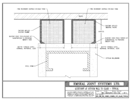 Expansion Joint Detail: Quietjoint at Gypsum Wall to Glass Typical EMSEAL