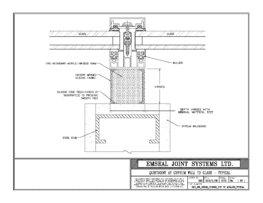 Expansion Joint Detail: Quietjoint at Gypsum Wall to Glass Typical EMSEAL